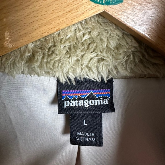 Patagonia Los Gatos Fleece Vest Full Zip El Cap Khaki Womens Size Large Teddy - Picture 4 of 8